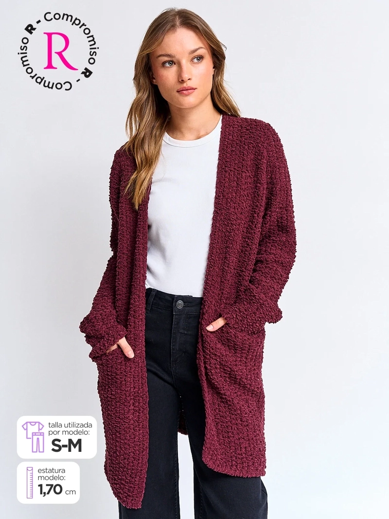 CARDIGAN MUJER BARBADOS CHENILLE - 1
