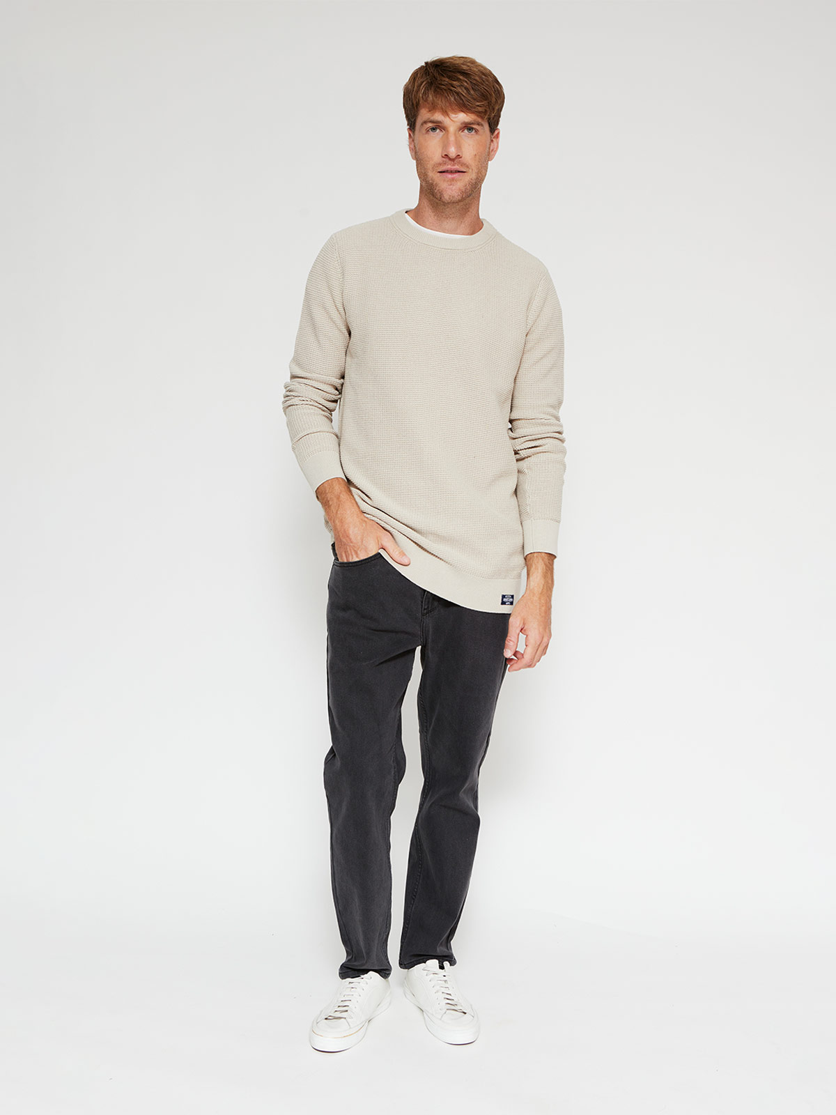 SWEATER HOMBRE ROBERT LEWIS ALGODÓN CUELLO REDONDO - 4