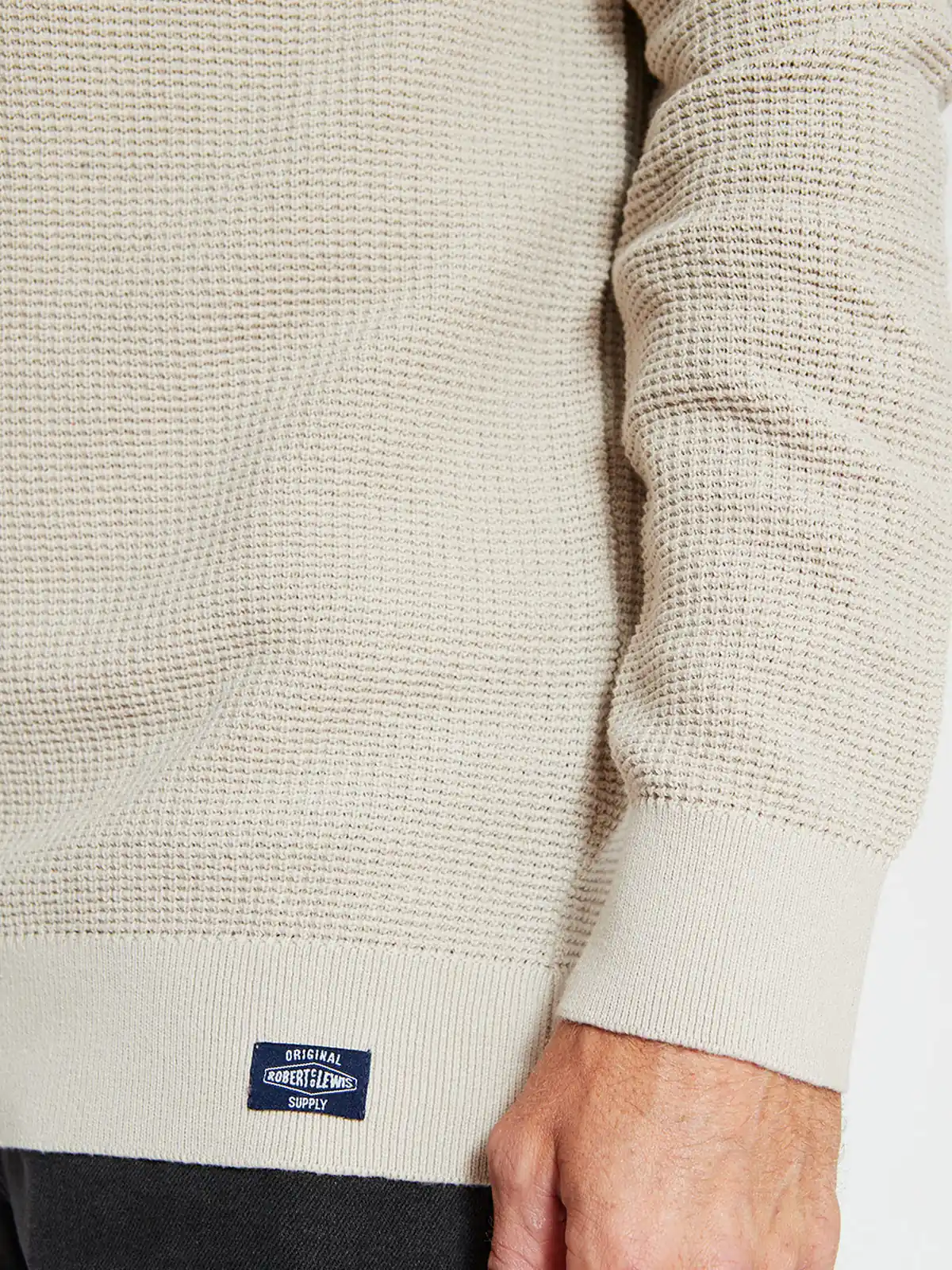 SWEATER HOMBRE ROBERT LEWIS ALGODÓN CUELLO REDONDO - 3