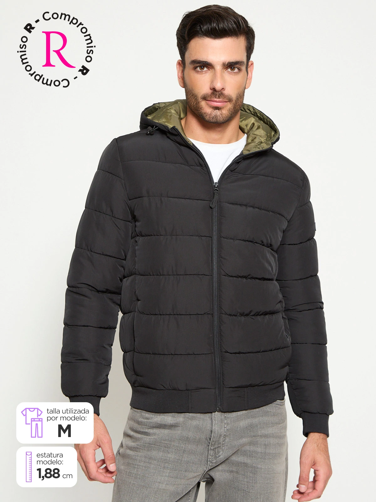 PARKA HOMBRE PEPE JEANS PUFFER BÁSICA CAPUCHA - 1