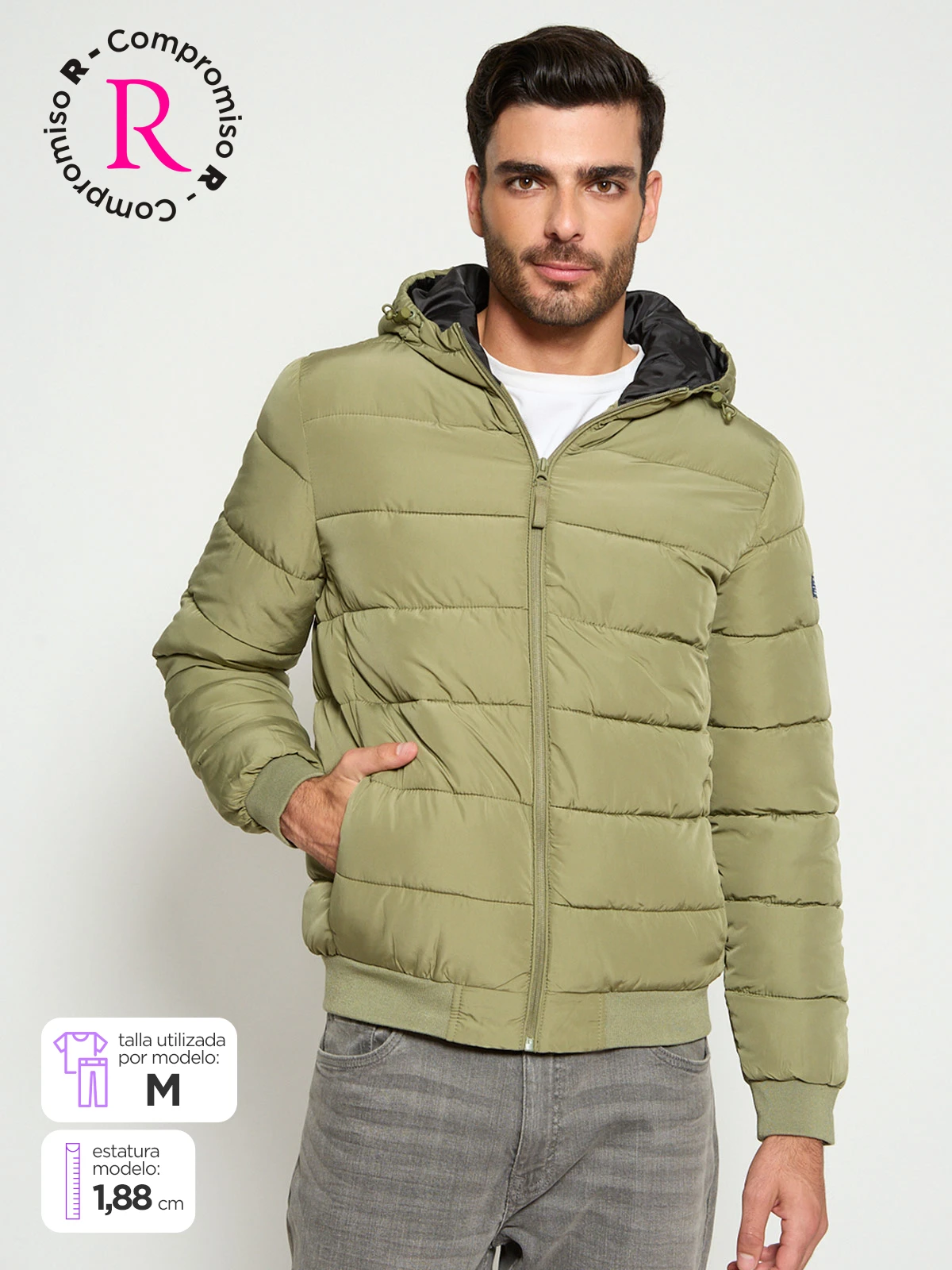 PARKA HOMBRE PEPE JEANS PUFFER BÁSICA CAPUCHA - 1