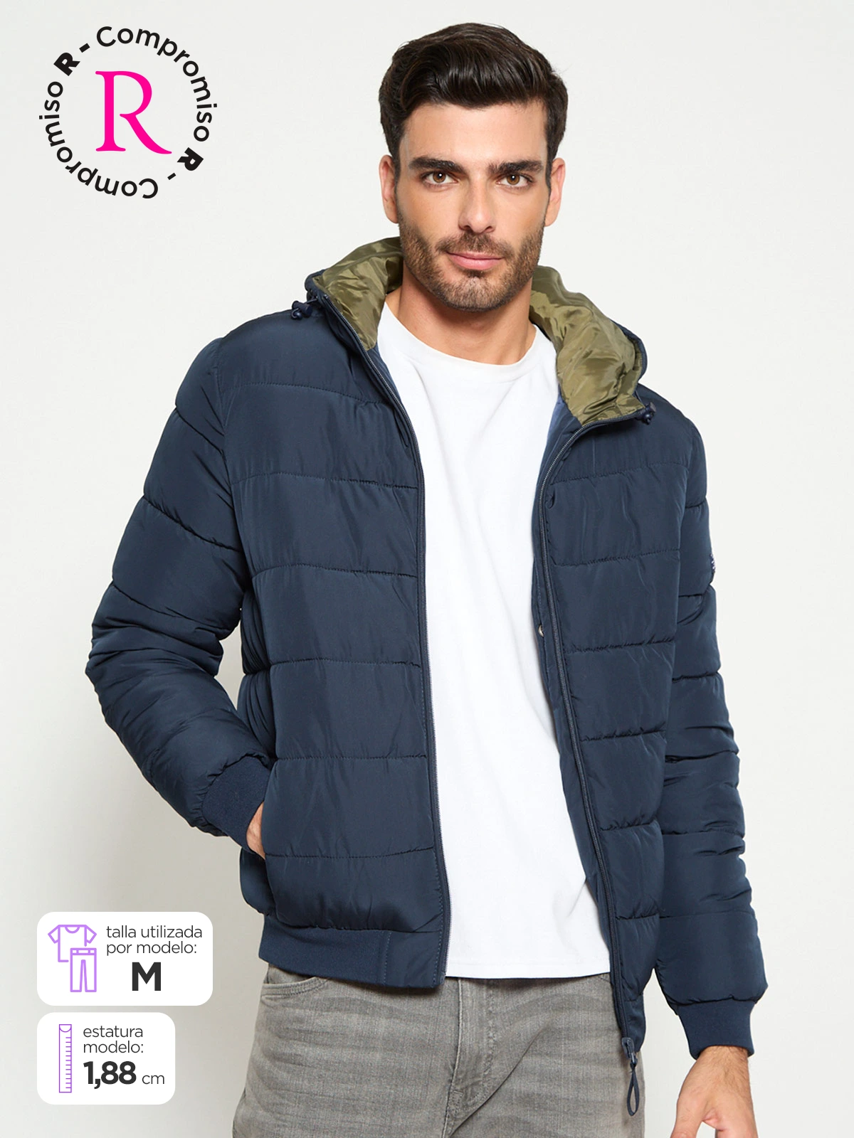 PARKA HOMBRE PEPE JEANS PUFFER BÁSICA CAPUCHA - 1