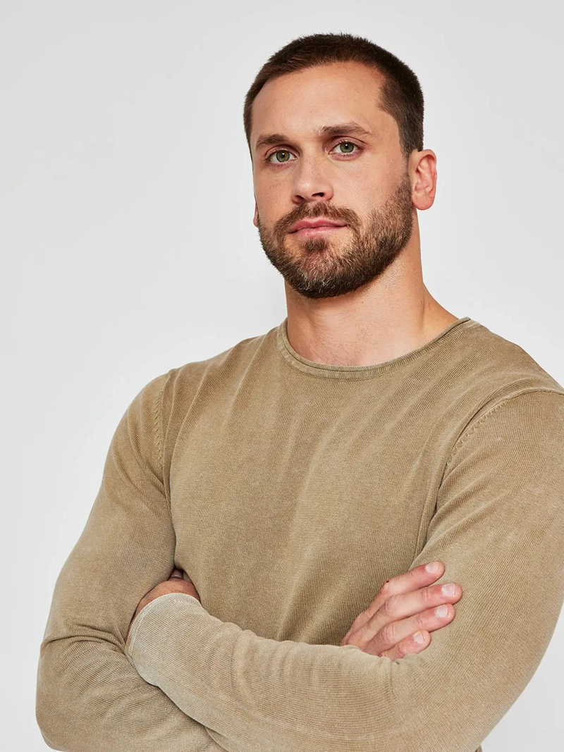 SWEATER HOMBRE BARBADOS BÁSICO LAVADO - 3