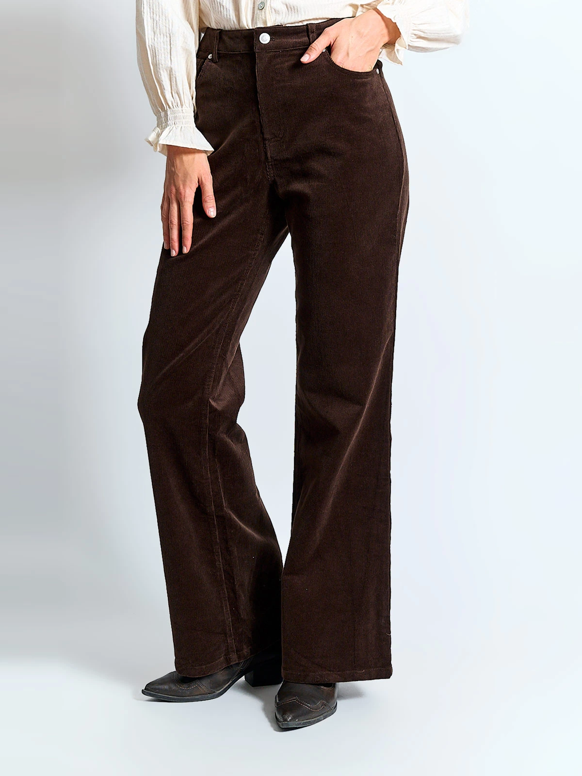 PANTALÓN MUJER MARQUIS ALGODÓN COTELÉ WIDE LEG - 2