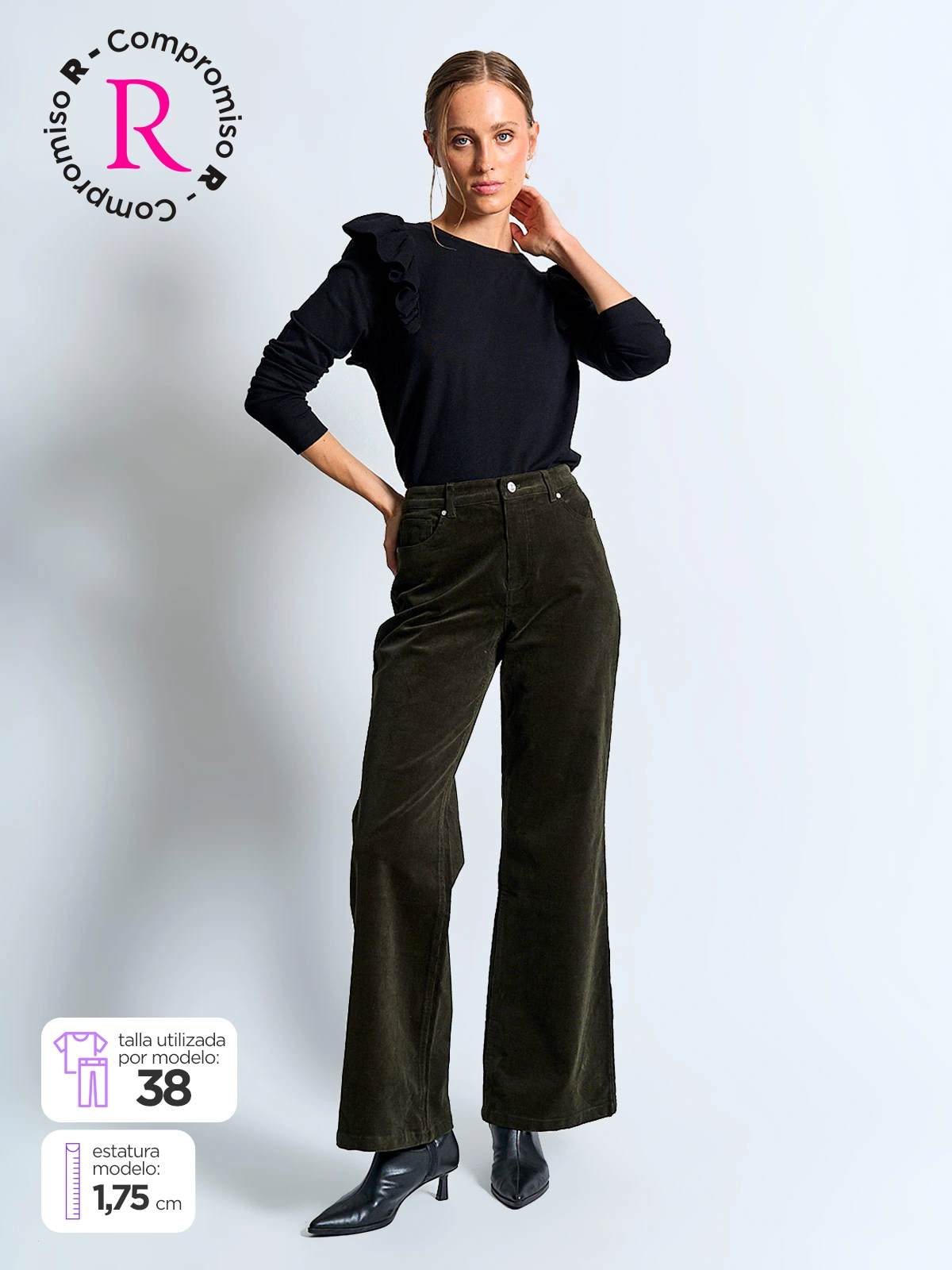 MARQUIS PANTALÓN MUJER MARQUIS ALGODÓN COTELÉ WIDE LEG
