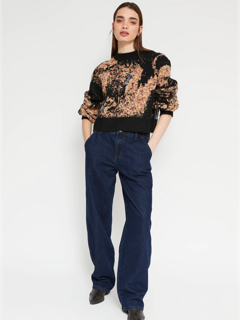 SWEATER MUJER BARBADOS JACQUARD CROPPED - 4