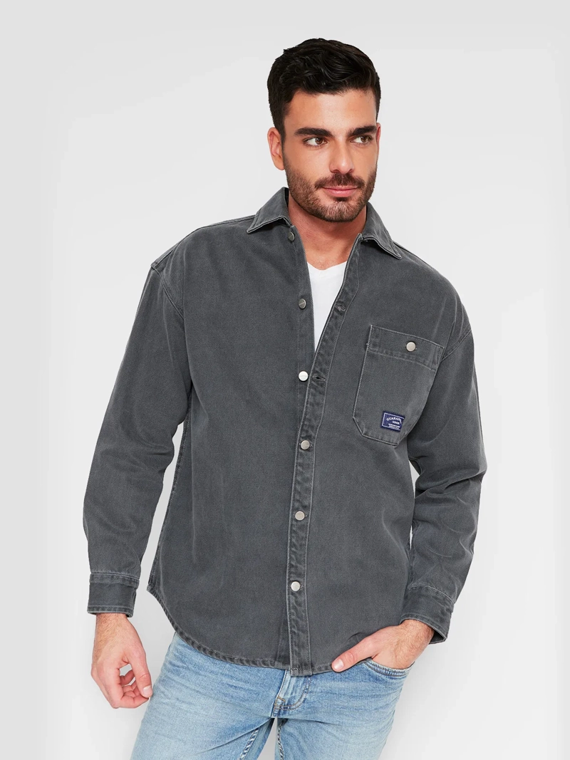 SOBRECAMISA HOMBRE BARBADOS ALGODÓN MANGA LARGA DENIM - 1