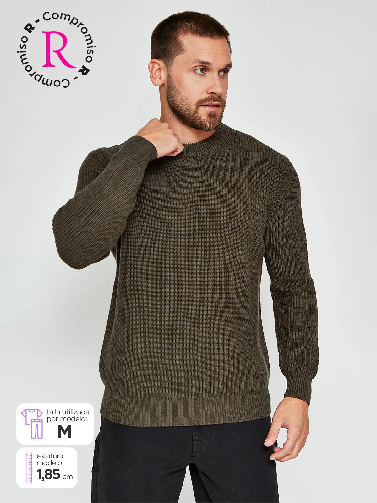 SWEATER HOMBRE BARBADOS ALGODÓN CUELLO REDONDO