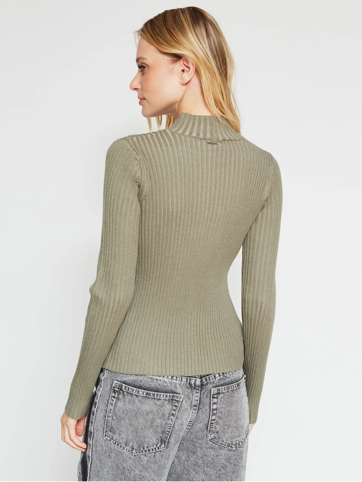 SWEATER MUJER BARBADOS CUELLO ALTO ACANALADO - 2