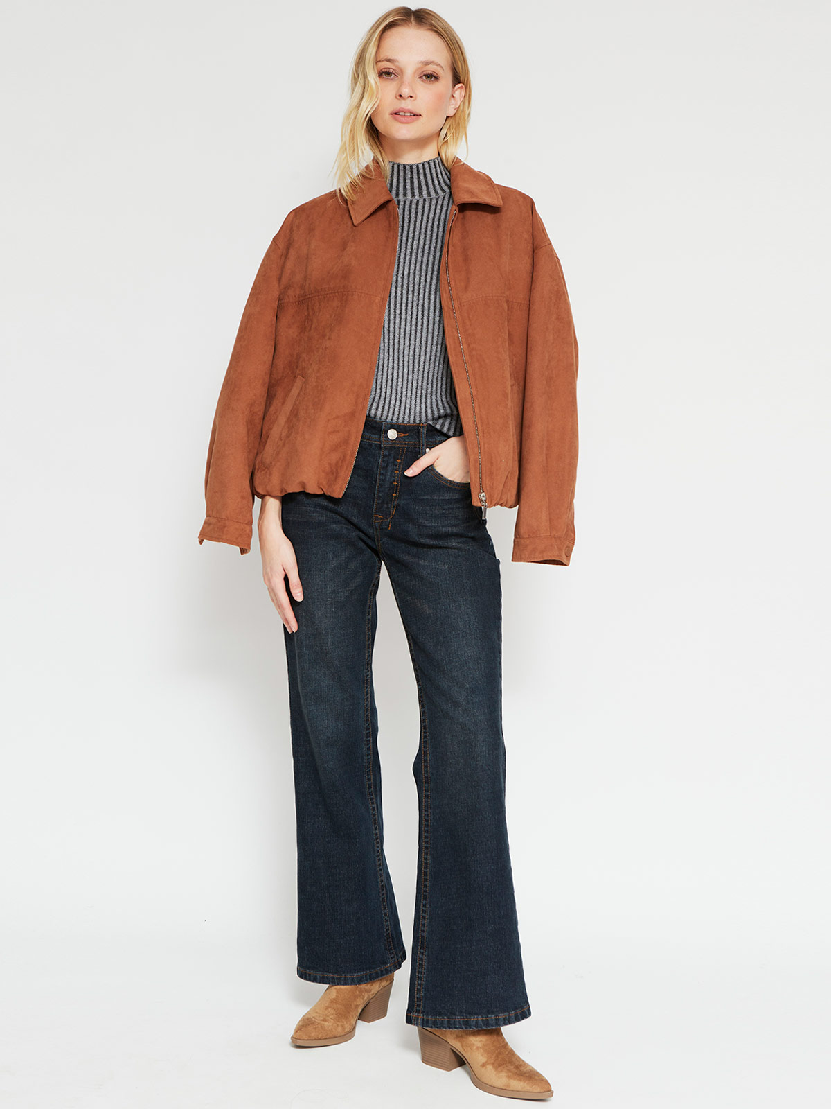 SWEATER MUJER BARBADOS CUELLO ALTO ACANALADO - 4