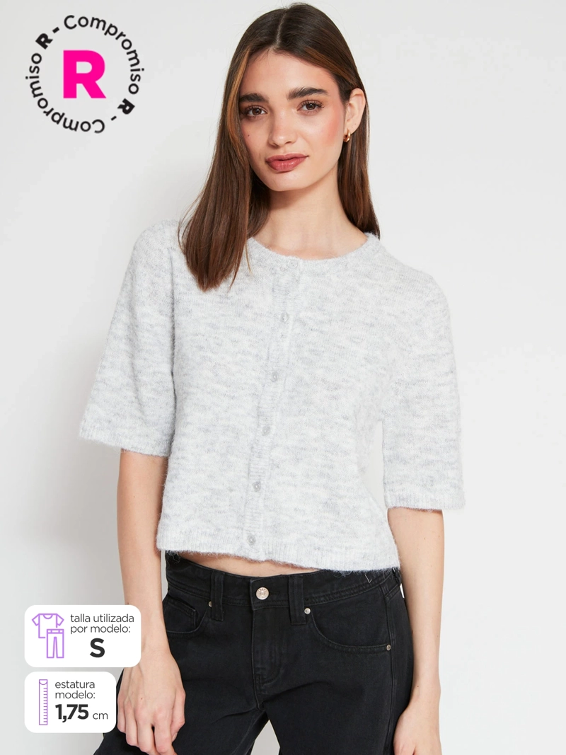CARDIGAN MUJER INDEX MANGA CORTA - 1