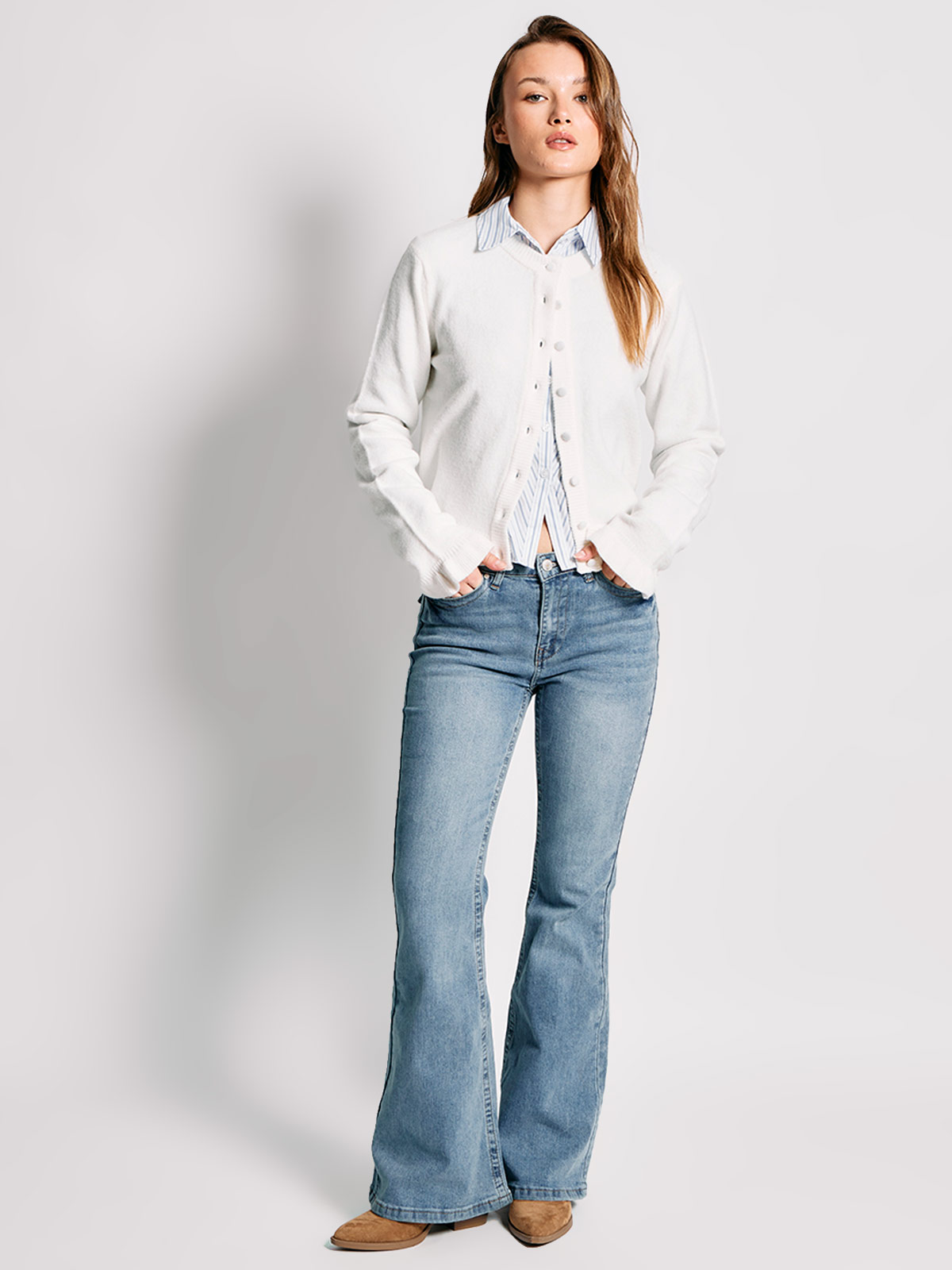 CARDIGAN MUJER INDEX CUELLO EN V - 4