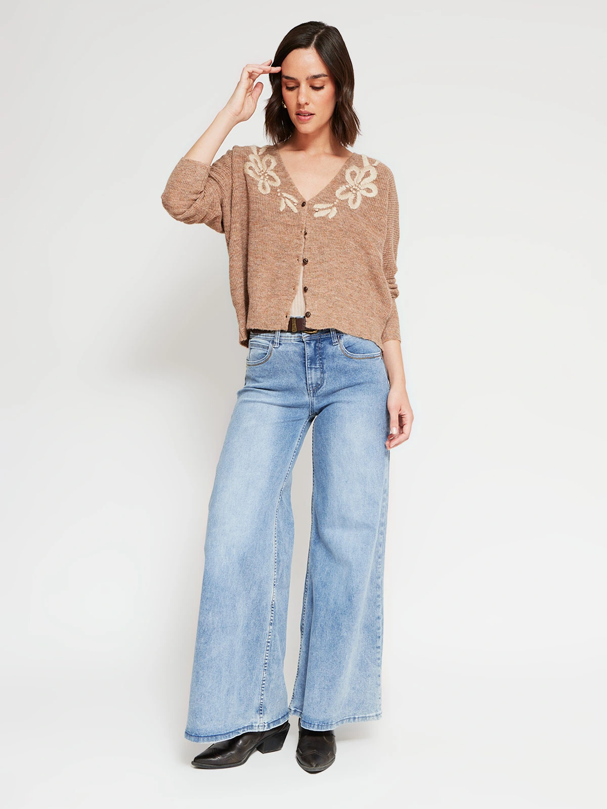 CARDIGAN MUJER TATIENNE BORDADO FLORES - 4