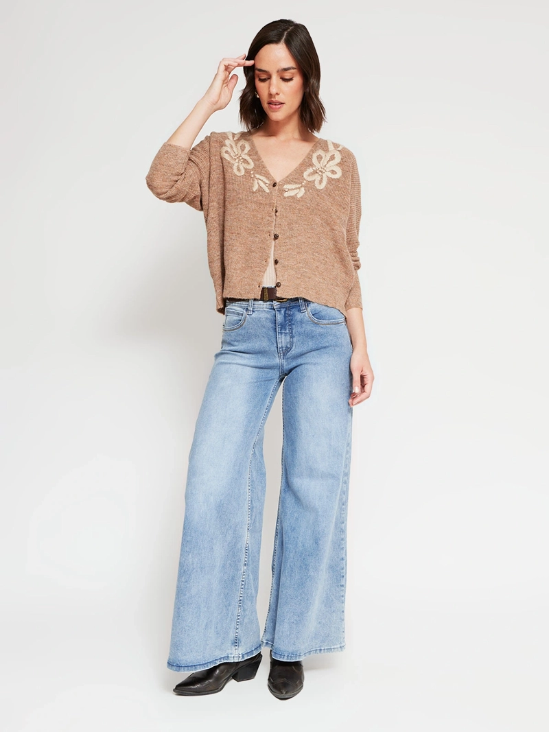 CARDIGAN MUJER TATIENNE BORDADO FLORES - 4