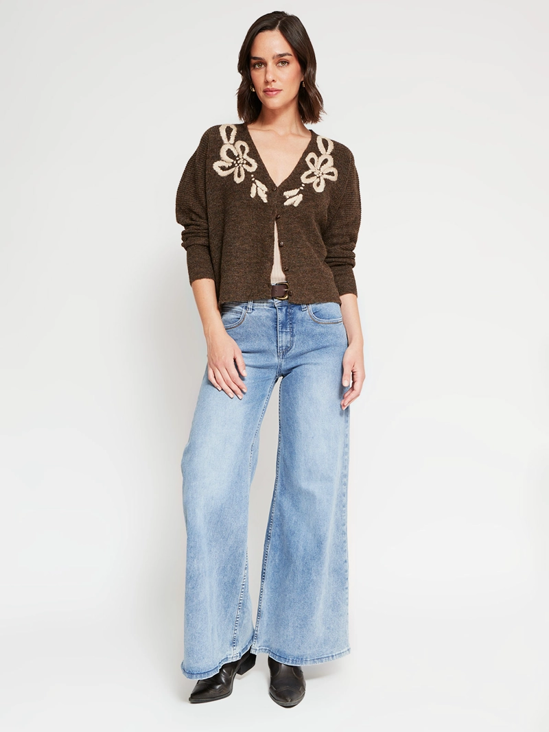 CARDIGAN MUJER TATIENNE BORDADO FLORES - 4