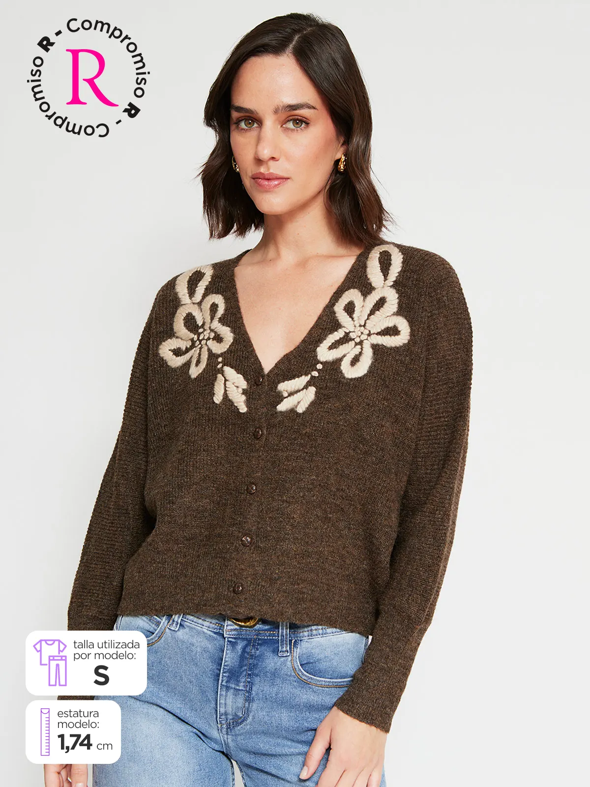 TATIENNE CARDIGAN MUJER TATIENNE BORDADO FLORES