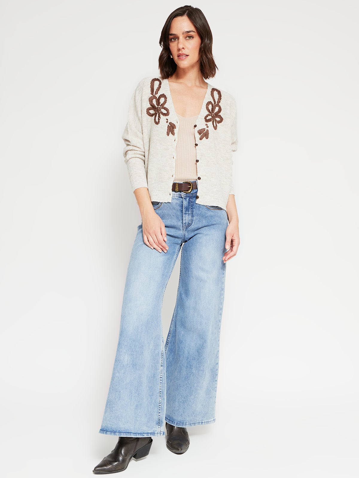 CARDIGAN MUJER TATIENNE BORDADO FLORES - 4