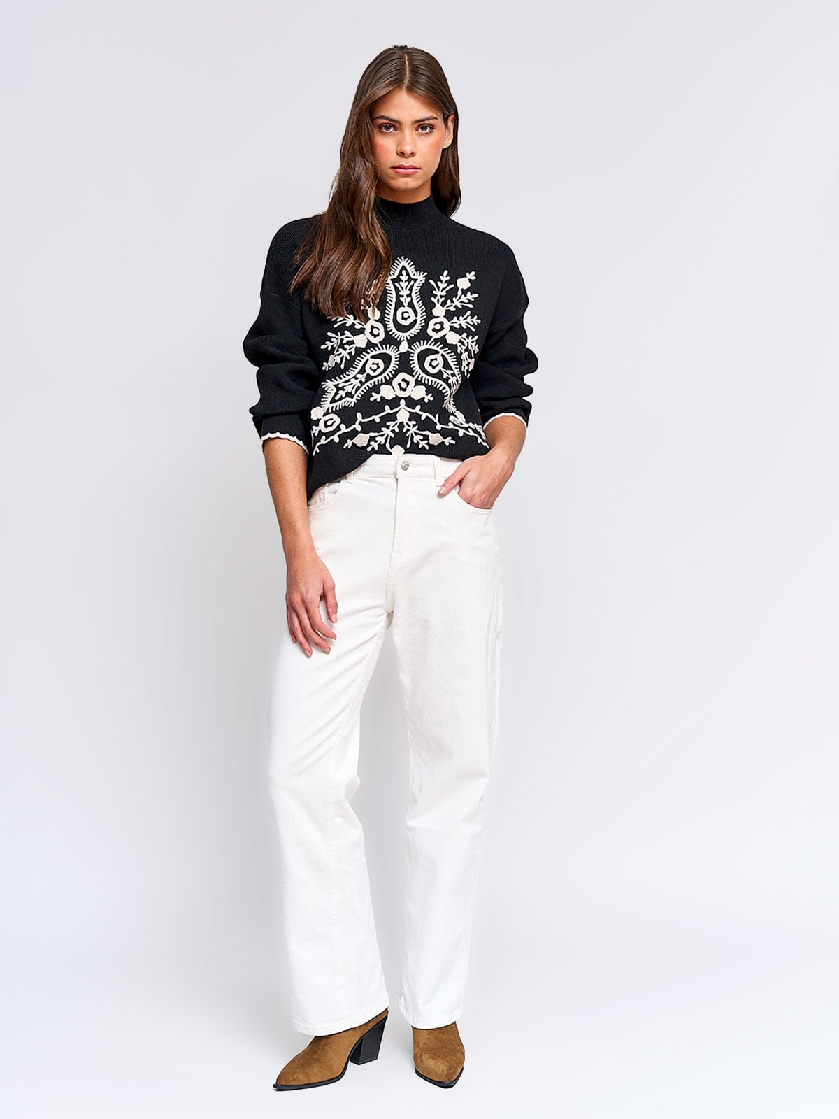 SWEATER MUJER TATIENNE CUELLO REDONDO ESTAMPADO - 4