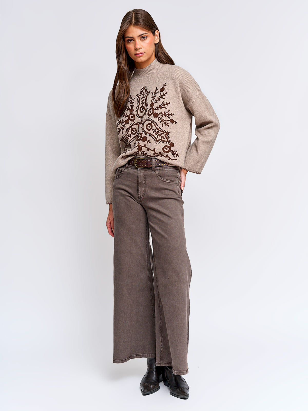SWEATER MUJER TATIENNE CUELLO REDONDO ESTAMPADO - 4