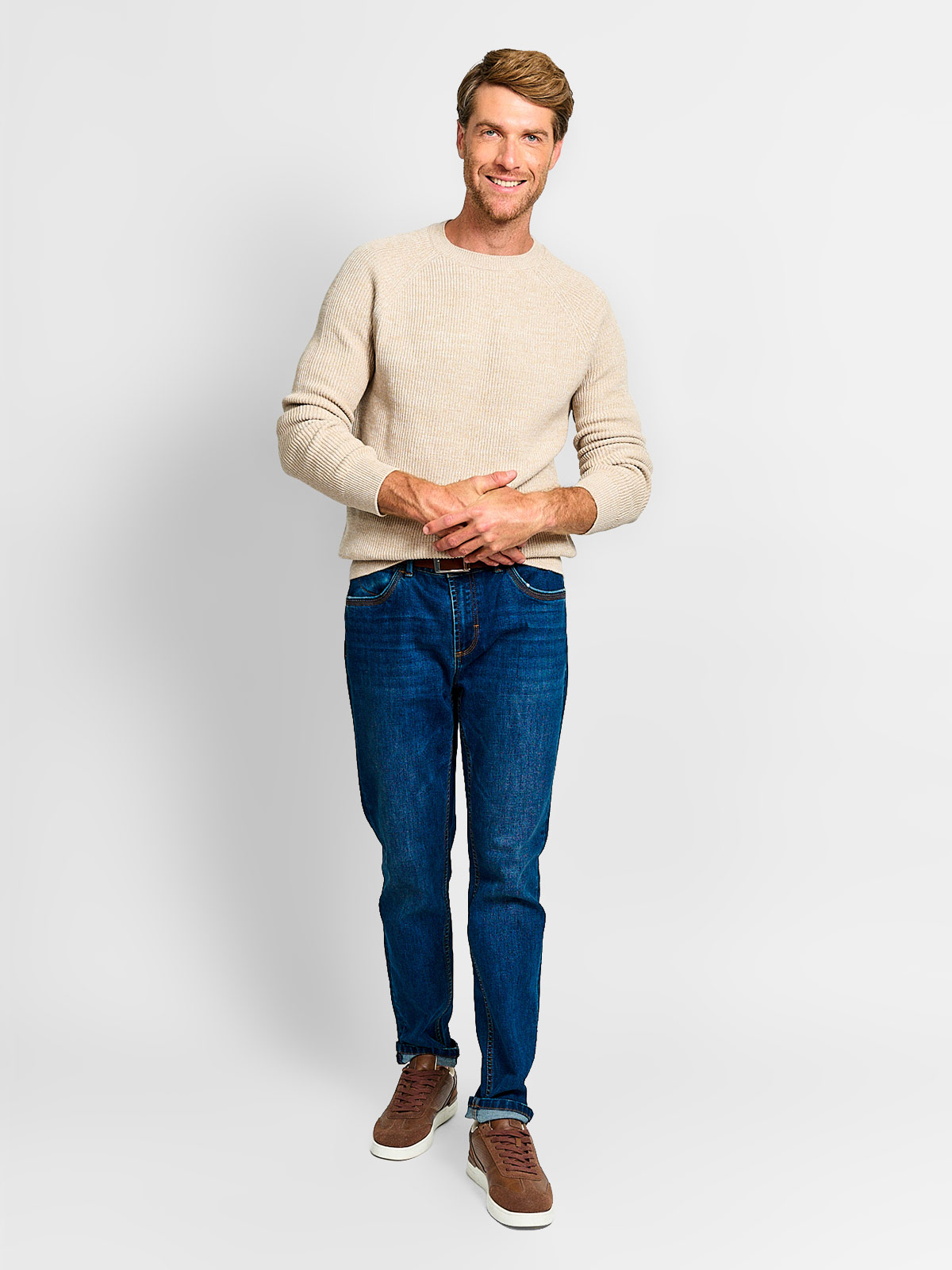SWEATER HOMBRE CACHAREL ALGODÓN CUELLO REDONDO - 4