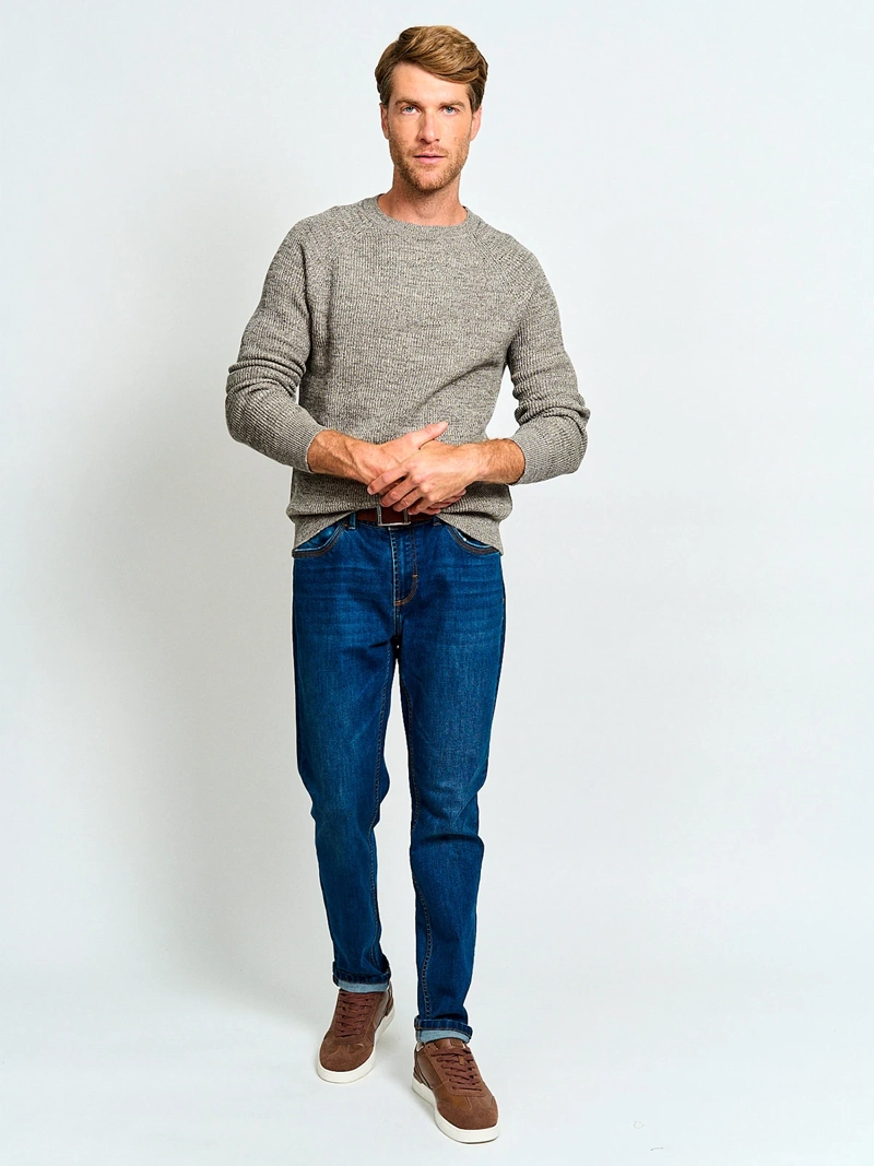 SWEATER HOMBRE CACHAREL ALGODÓN CUELLO REDONDO - 4