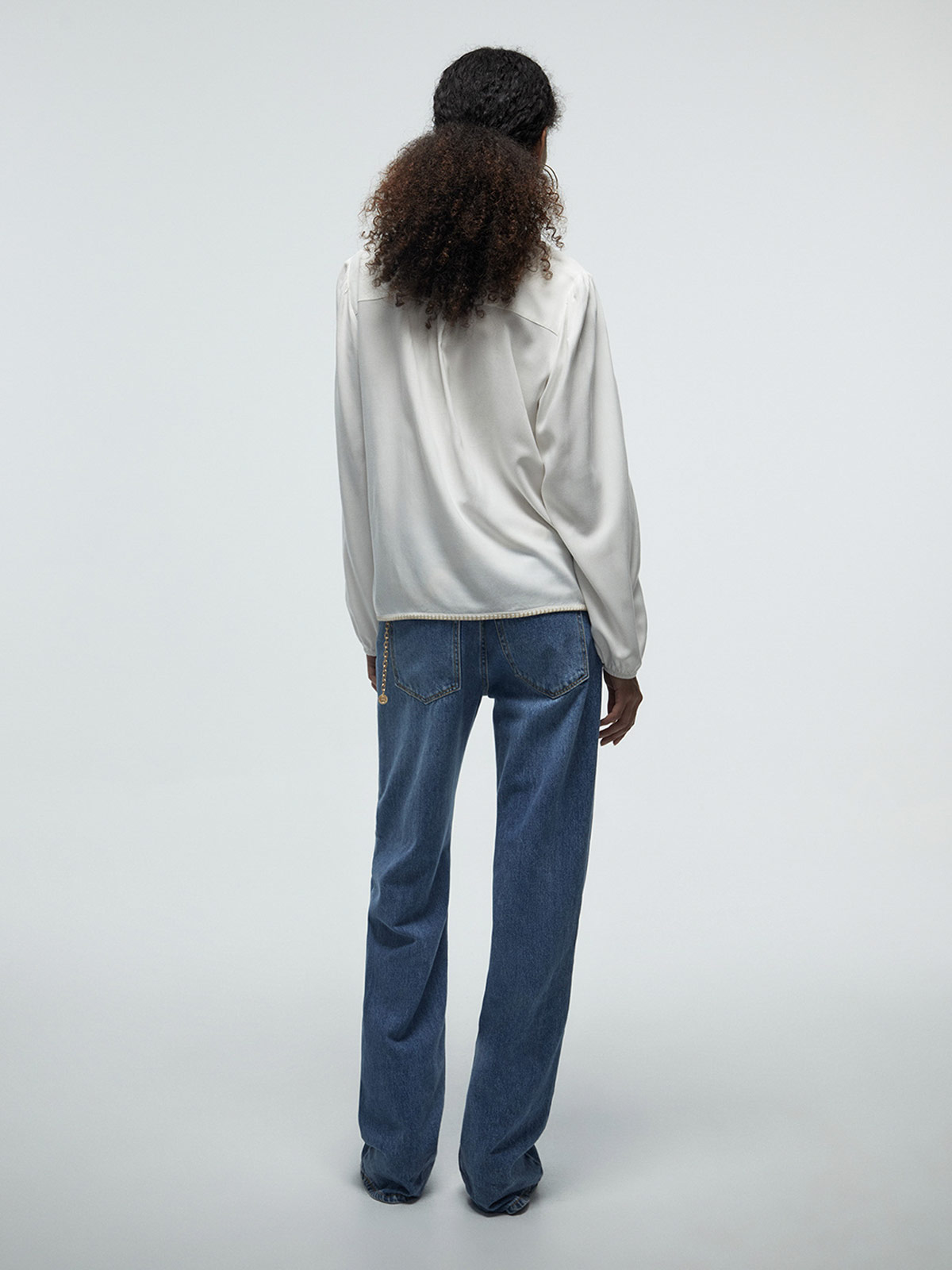BLUSA MUJER SFERA MANGA LARGA BORDADO - 3