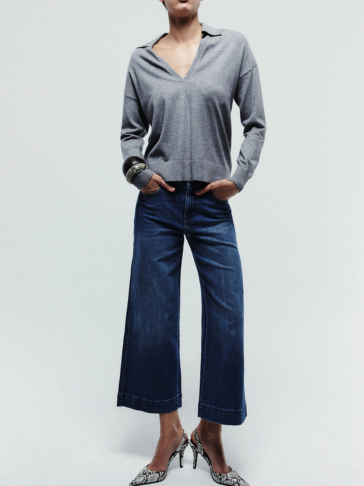 JEANS MUJER SFERA ALGODÓN HIGH RISE CULOTTE - 1