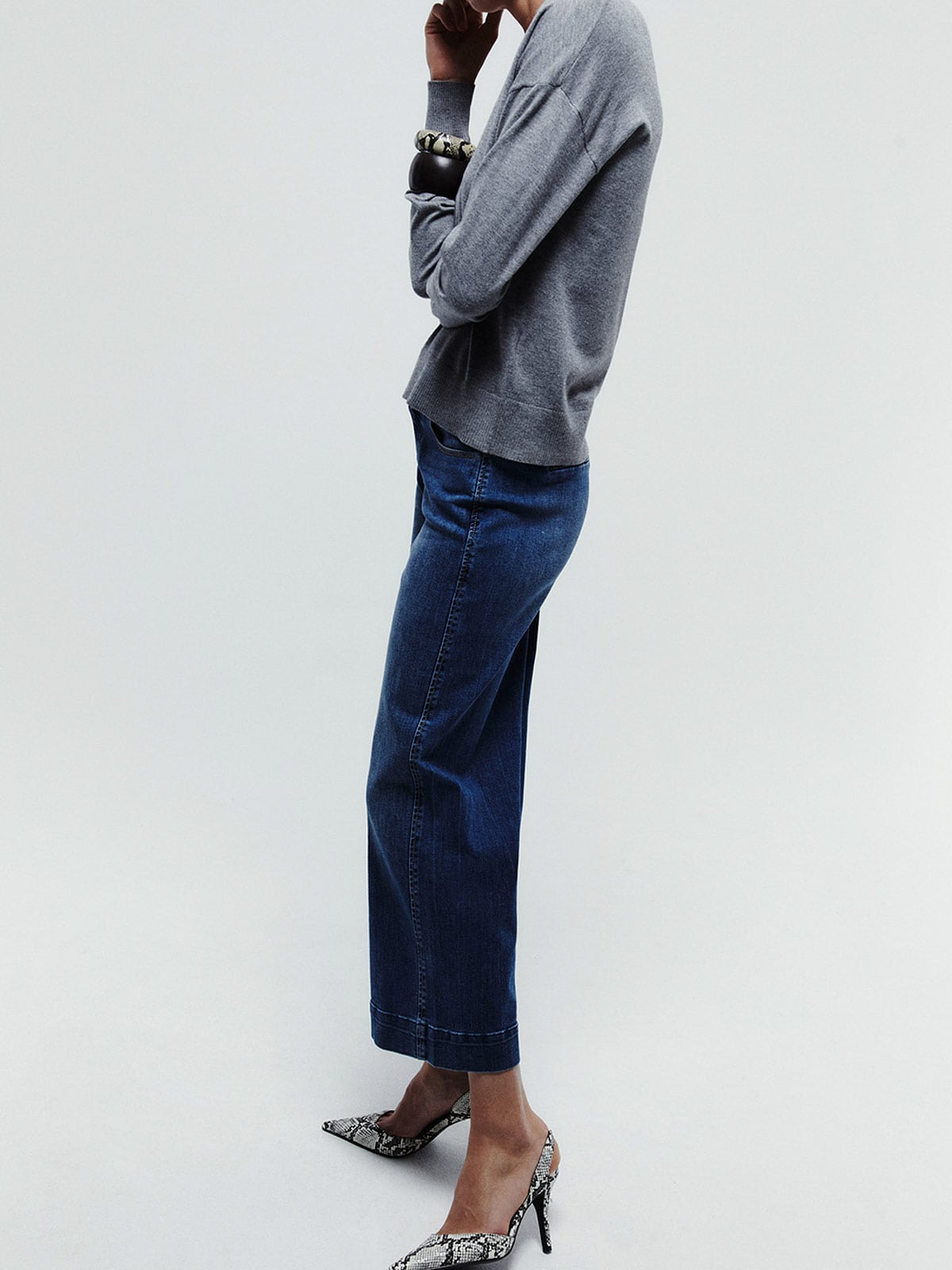 JEANS MUJER SFERA ALGODÓN HIGH RISE CULOTTE - 3