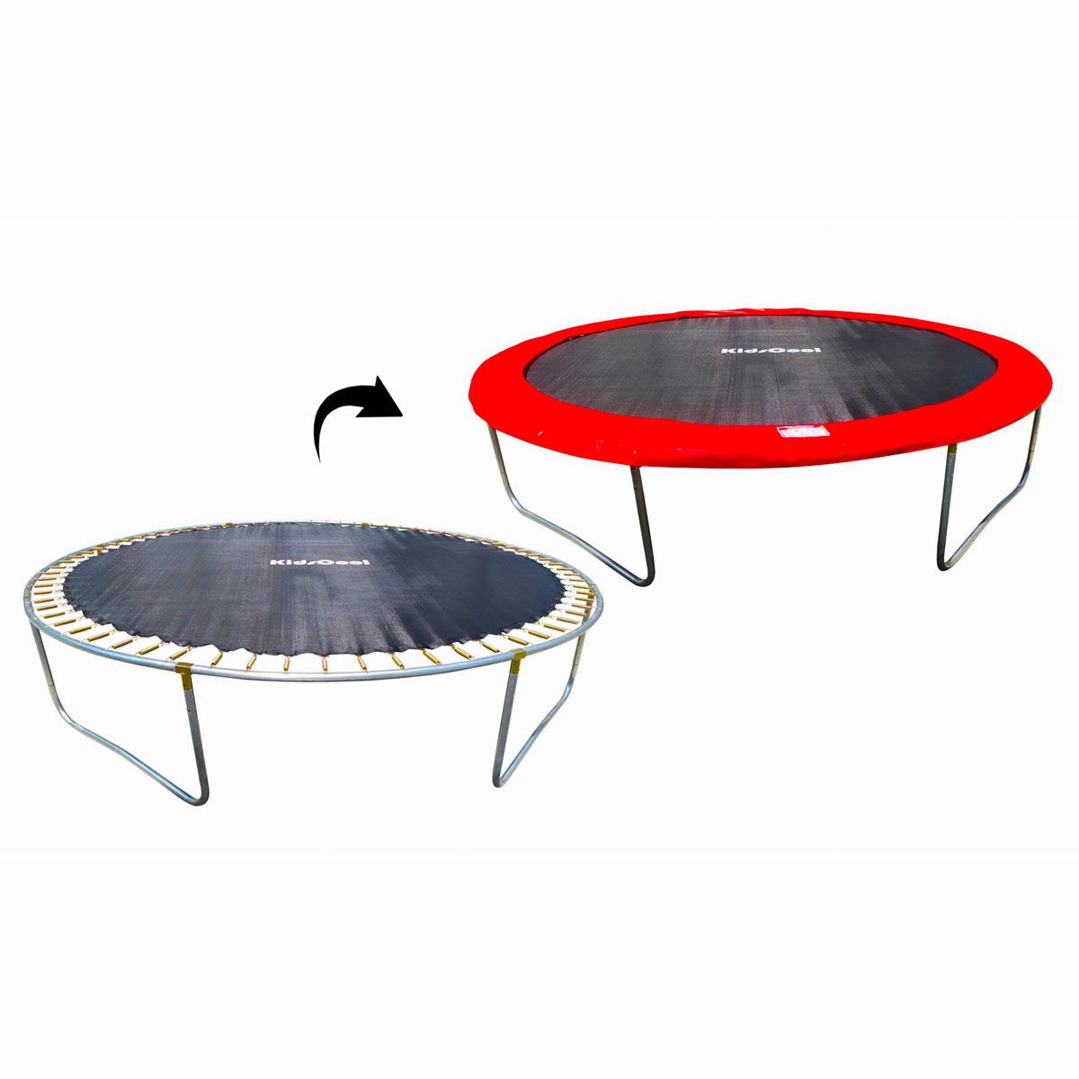 CAMA ELÁSTICA KIDSCOOL ROJA 12 PIES C/ESCALERA - 2