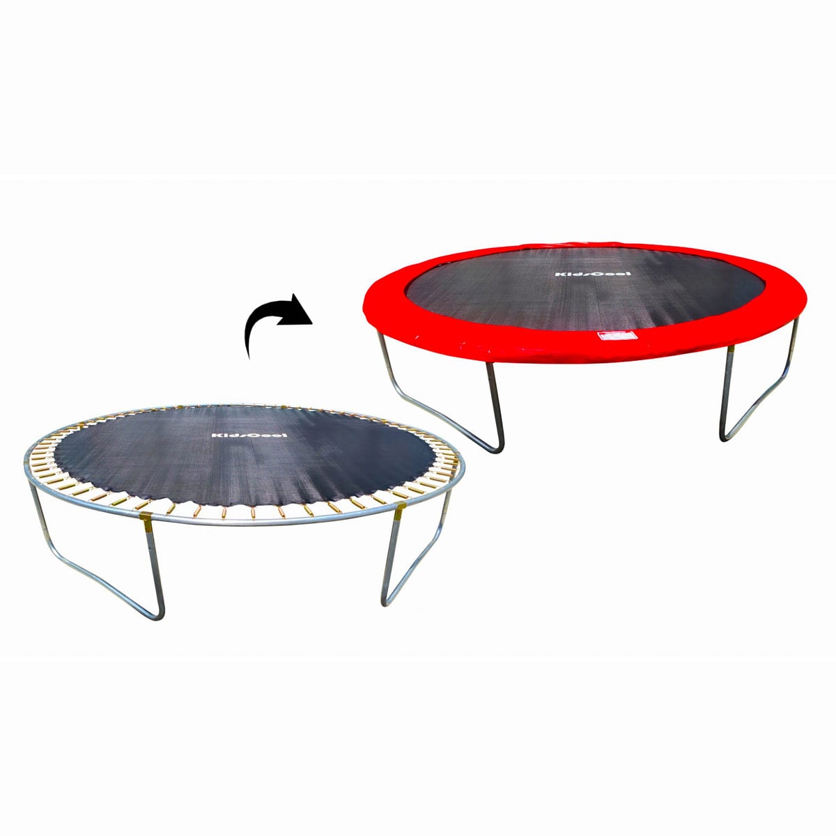 CAMA ELÁSTICA KIDSCOOL ROJA 14 PIES CON ESCALERA - 2