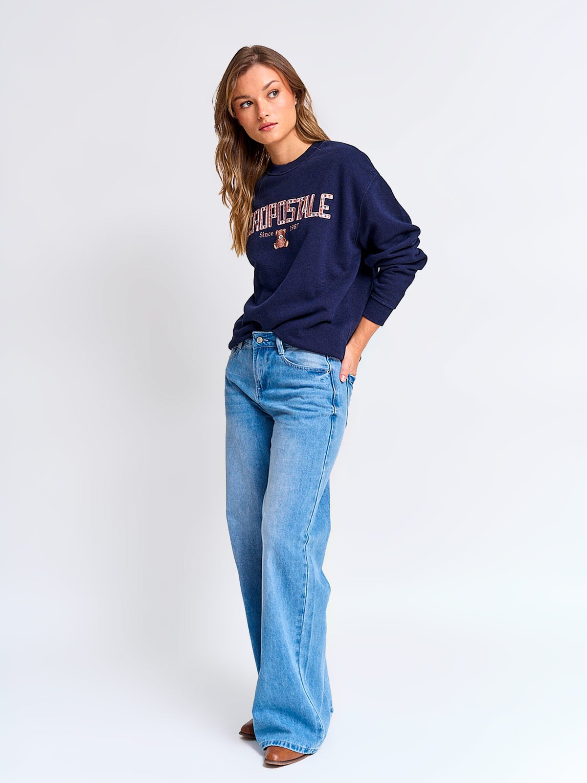 POLERÓN MUJER AEROPOSTALE ALGODÓN  - 4
