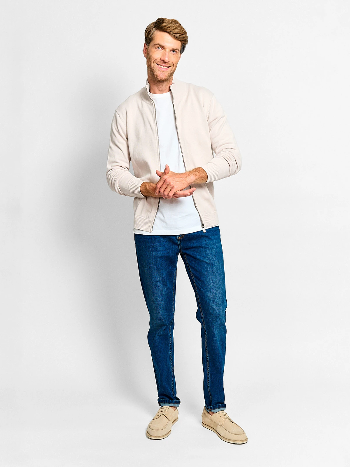 SWEATER HOMBRE CACHAREL ALGODÓN FULL ZIPPER - 4