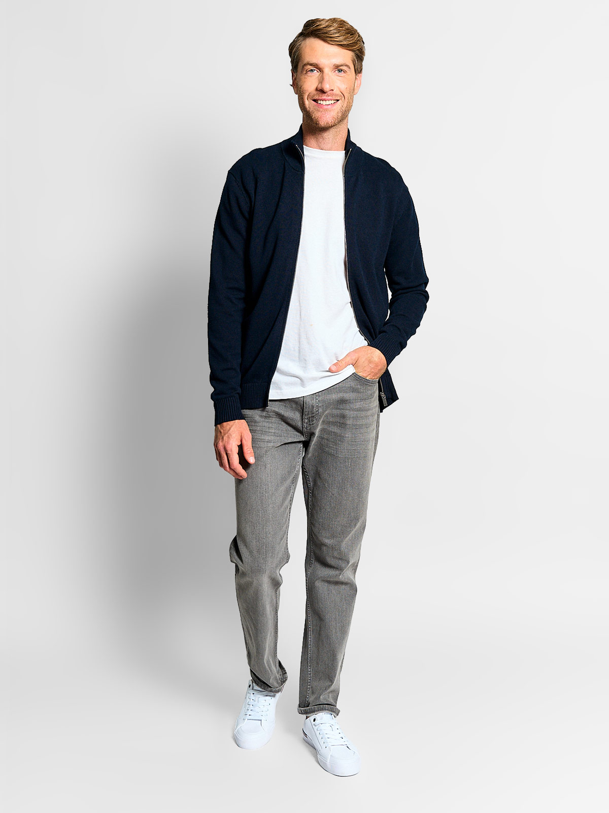 SWEATER HOMBRE CACHAREL ALGODÓN FULL ZIPPER - 4