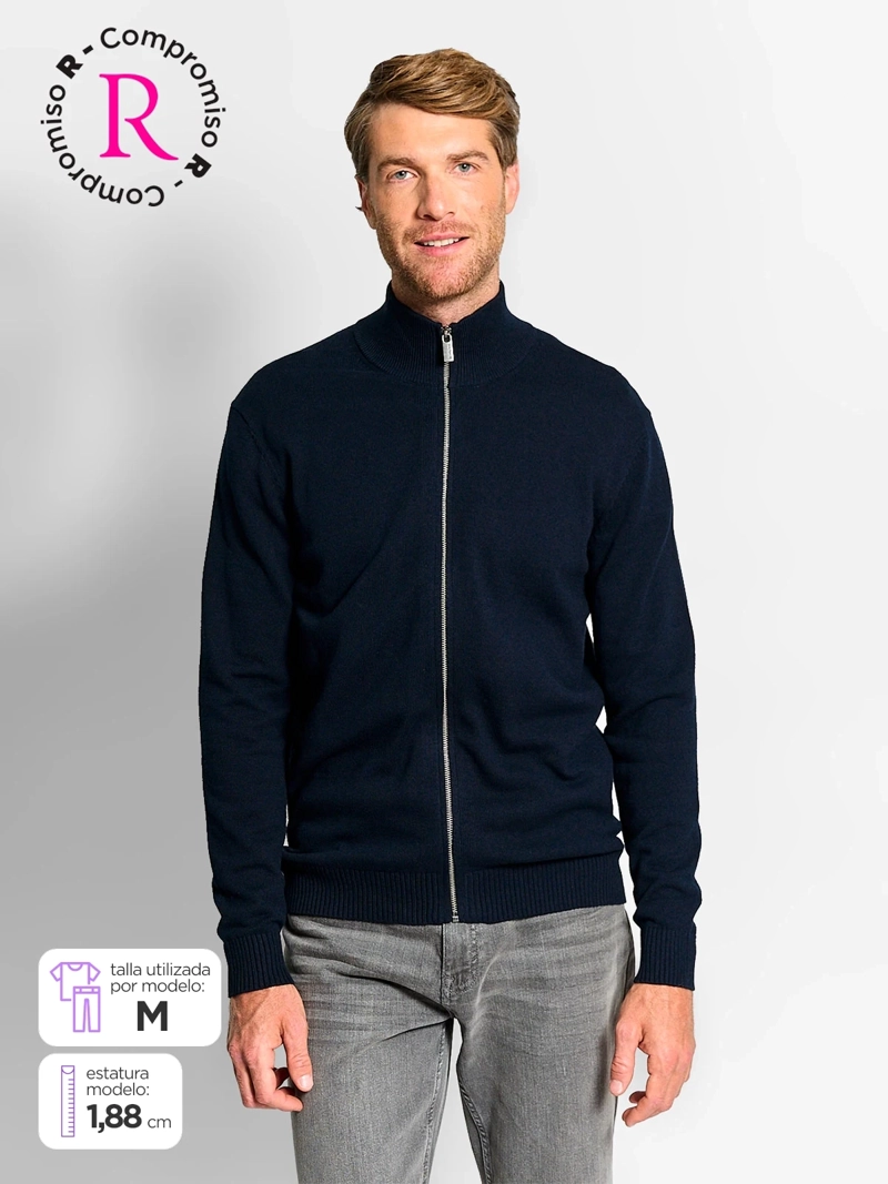 SWEATER HOMBRE CACHAREL ALGODÓN FULL ZIPPER