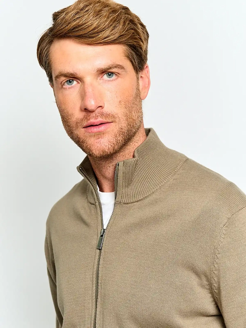 SWEATER HOMBRE CACHAREL ALGODÓN FULL ZIPPER - 3