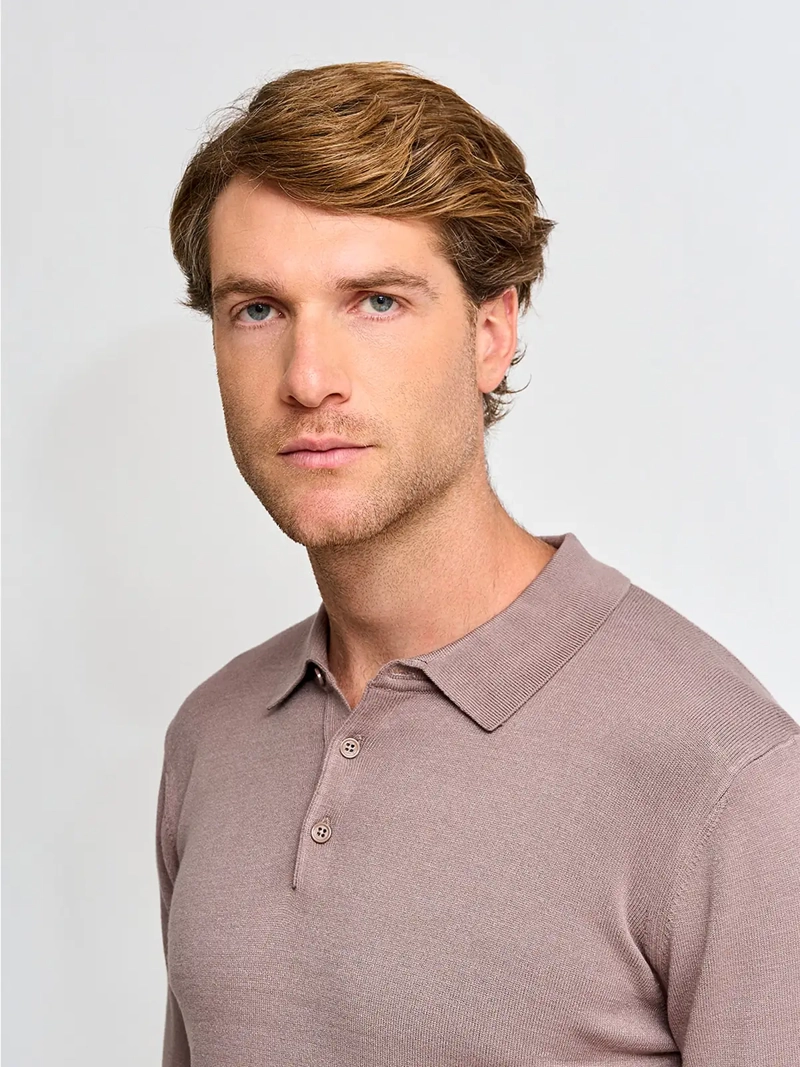 SWEATER HOMBRE CACHAREL CUELLO POLO BOTONES - 3