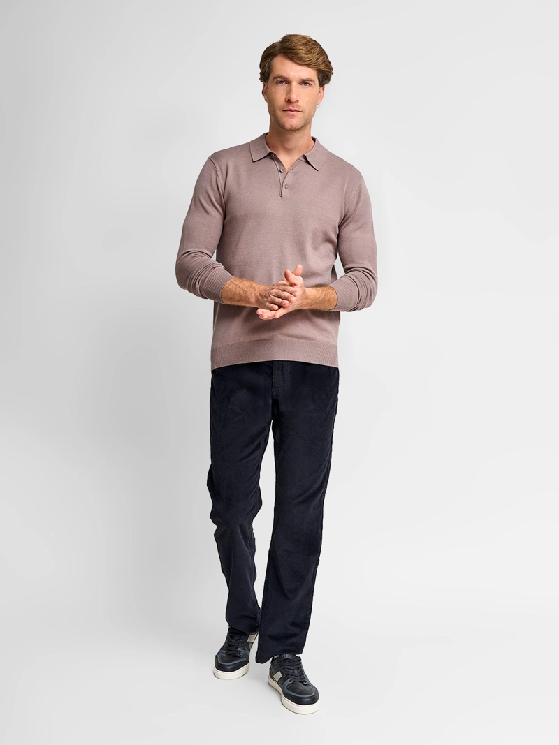 SWEATER HOMBRE CACHAREL CUELLO POLO BOTONES - 4
