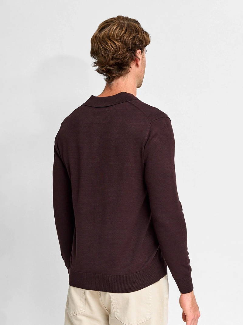 SWEATER HOMBRE CACHAREL CUELLO POLO BOTONES - 2