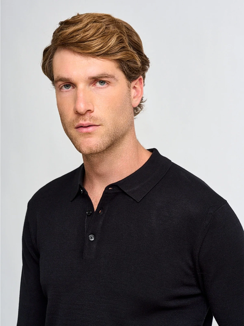 SWEATER HOMBRE CACHAREL CUELLO POLO BOTONES - 3