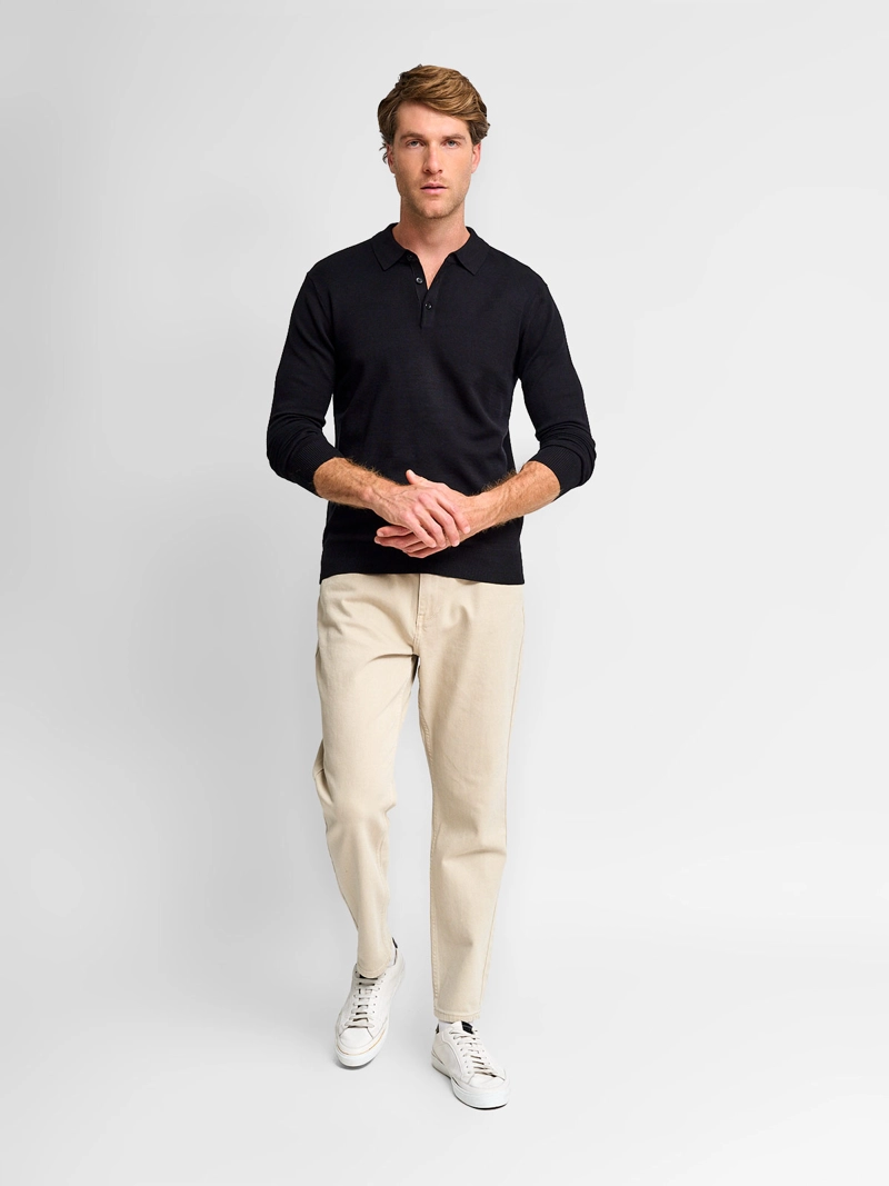 SWEATER HOMBRE CACHAREL CUELLO POLO BOTONES - 4