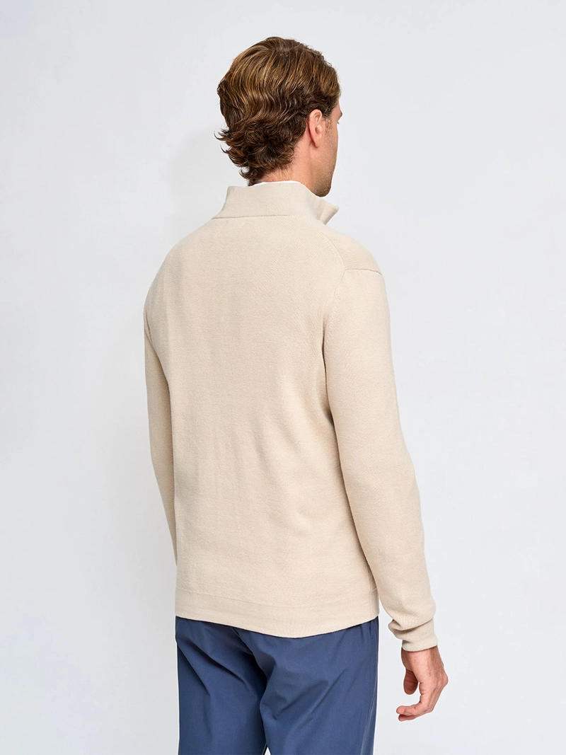 SWEATER HOMBRE CACHAREL ALGODÓN HALF ZIPPER TEXTURA - 2