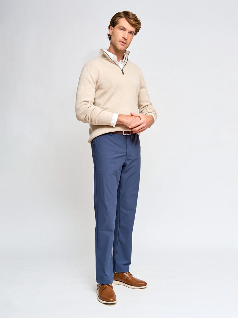 SWEATER HOMBRE CACHAREL ALGODÓN HALF ZIPPER TEXTURA - 4