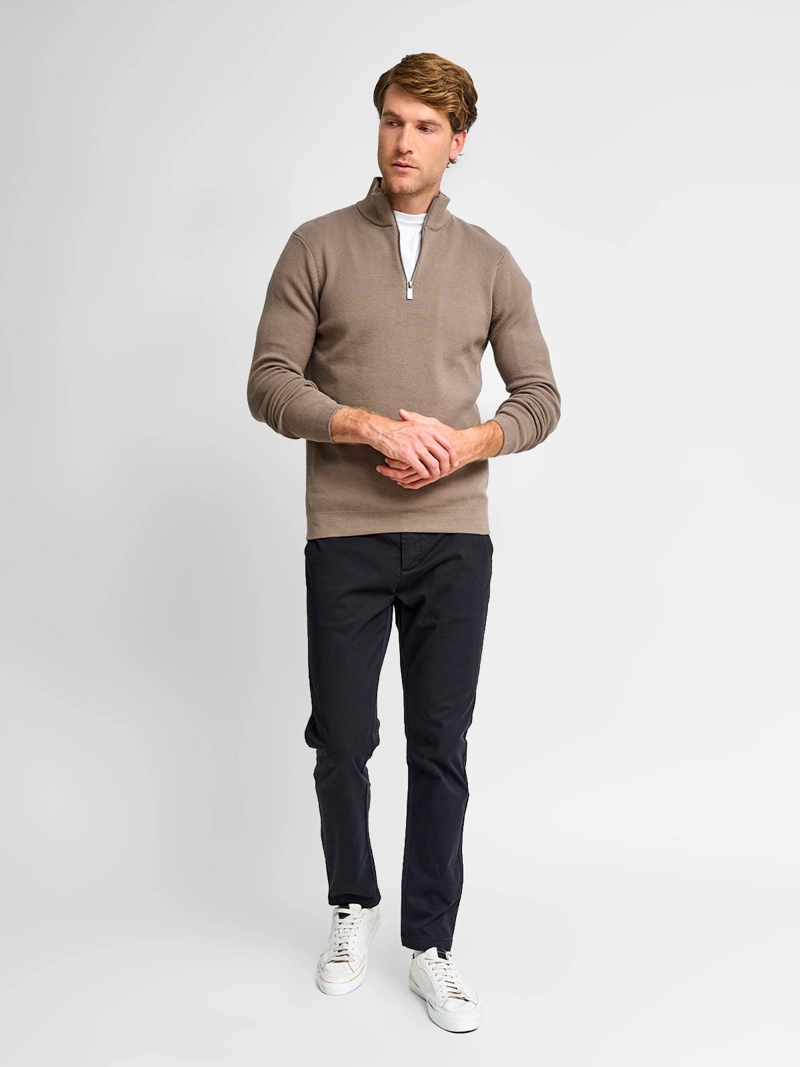 SWEATER HOMBRE CACHAREL ALGODÓN HALF ZIPPER TEXTURA - 4