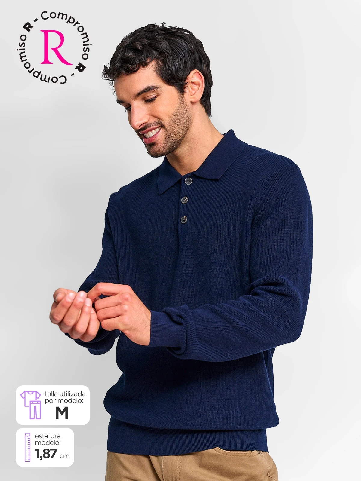 SWEATER HOMBRE REGATTA ALGODÓN CUELLO POLO
