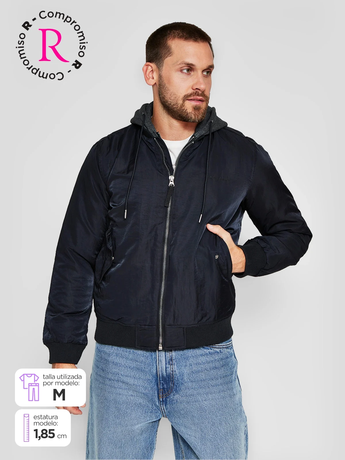 CHAQUETA HOMBRE PEPE JEANS BOMBER GORRO - 1