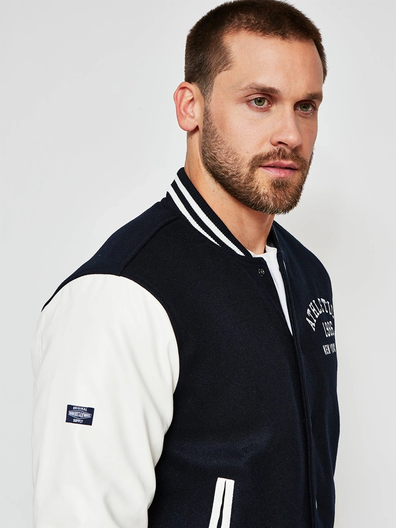 CHAQUETA HOMBRE ROBERT LEWIS MANGAS ECOCUERO - 3