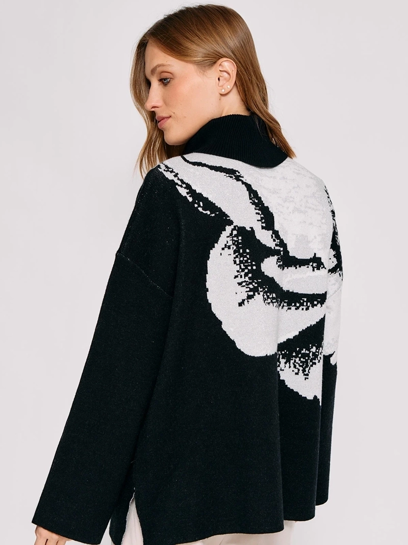 SWEATER MUJER CACHAREL CUELLO BEATLE MANGA LARGA - 2