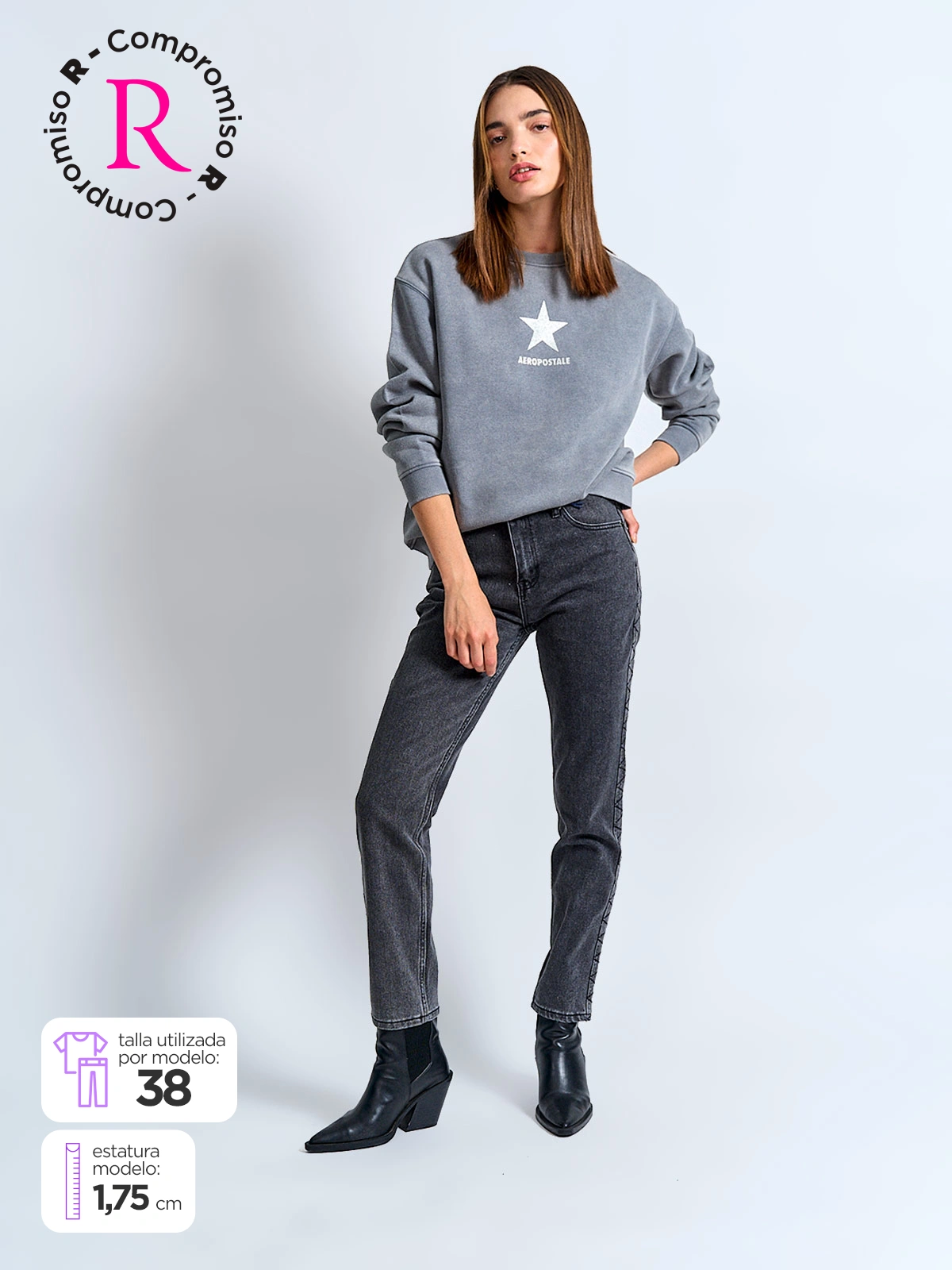 JEANS MUJER AEROPOSTALE ALGODÓN MOM
