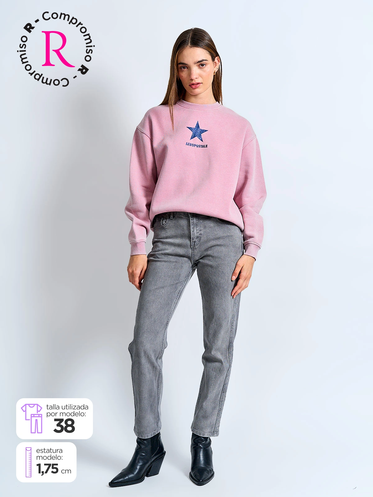 JEANS MUJER AEROPOSTALE ALGODÓN MOM - 1