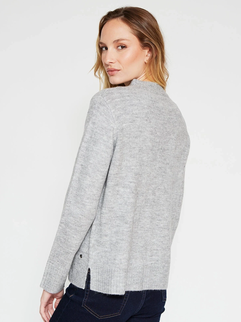 SWEATER MUJER CACHAREL CUELLO MOCK MANGA LARGA PERLAS - 2
